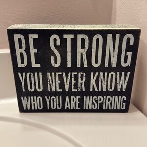 Wood block decor - inspirational quote